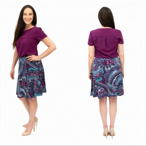 Jessica Paisley Design A Line Skirt Sz S